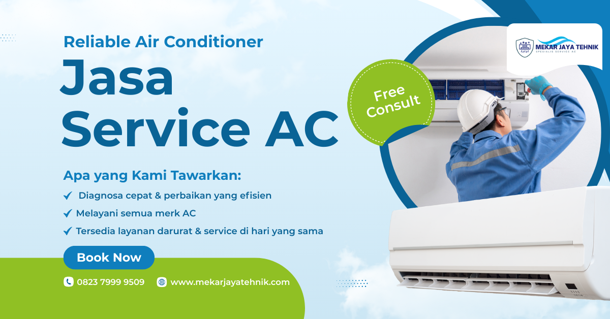 Blue and White Modern Air Conditioning Repair Facebook Ad (3)